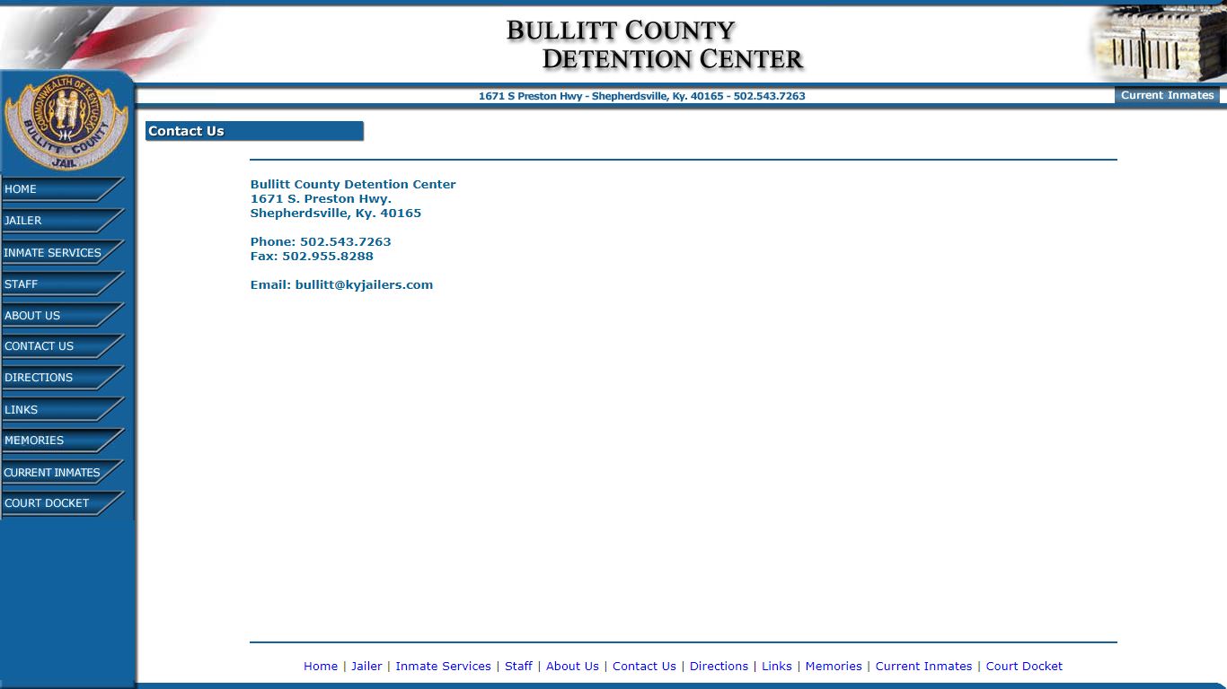 Bullitt County Detention Center - Contact Us